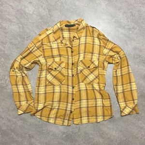 Yellow flannel shirt